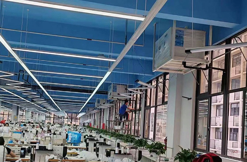 工業省電空調-臥式射流機應用于工業廠房車間降溫