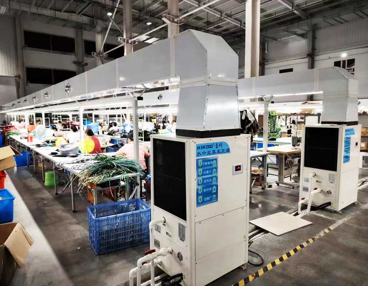 生產加工車間崗位降溫，安裝蒸發冷省電空調-立式管道空調機組